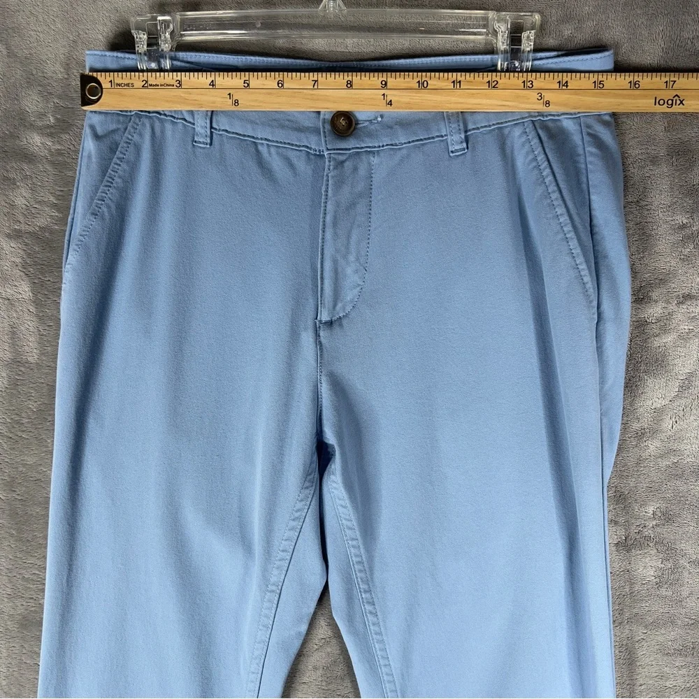 Mugsy‎ Jeans Anchors Chino Pants Men's 31x31 Straight Leg Stretch Light Blue